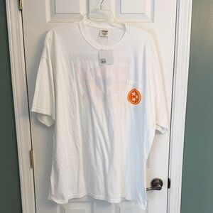 Comfort Colors White Short-Sleeve Tee with Orange Star Pocket Logo